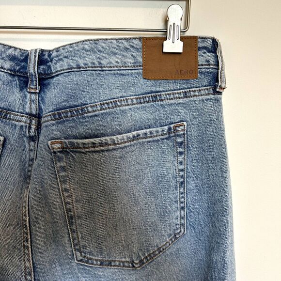 Aeropostale Womens Mid-rise Flare Jeans Size 14 Cotton Casual Light Wash Blue - Picture 13 of 16